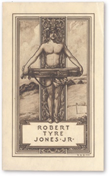 - Bobby Jones Personal Lithographed Book Plate