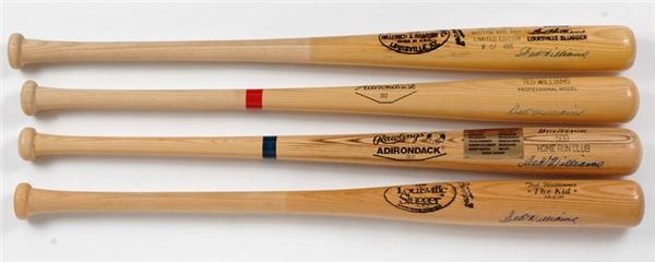 Ted Williams - Collection Of Four Ted Williams Autographed Bats