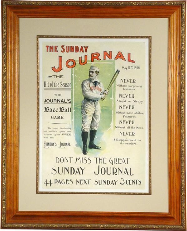 Ernie Davis - John Montgomery Ward Sunday Journal Poster 
(Ex-Barry Halper Collection)