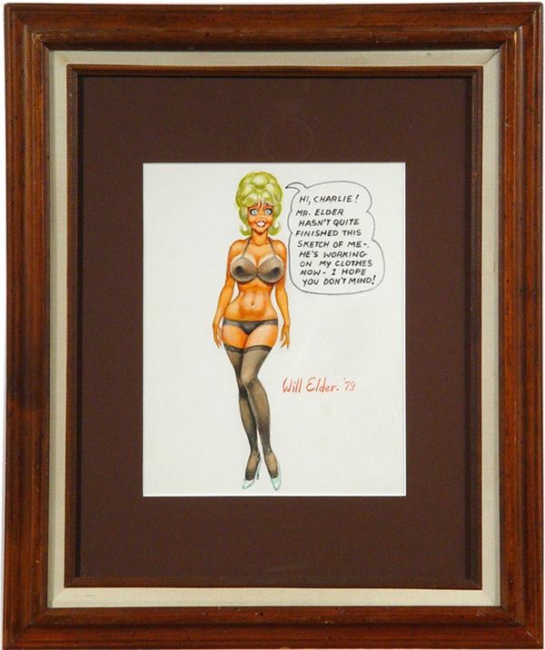 Erotica - Little Annie Fanny Full Color Original Art By 
Will Elder (1979)