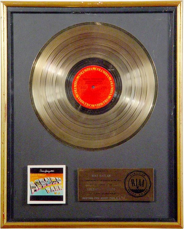 Bruce Springsteen - Greetings From Asbury Park Gold Record Award