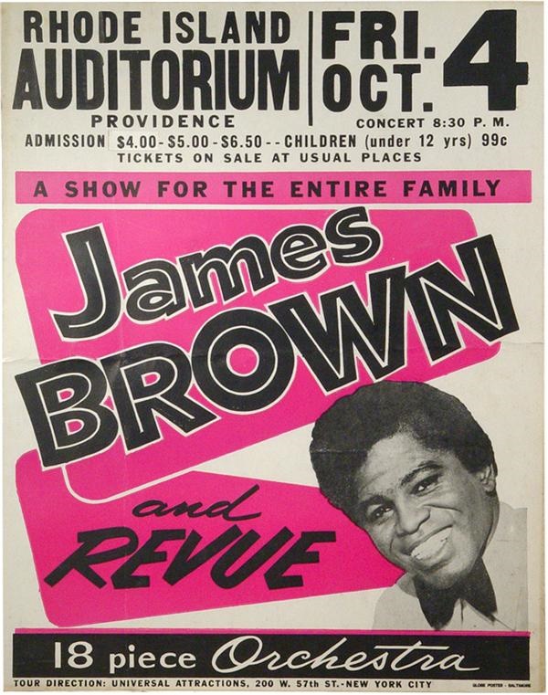Rock Memorabilia - James Brown Boxing Style Concert Poster
