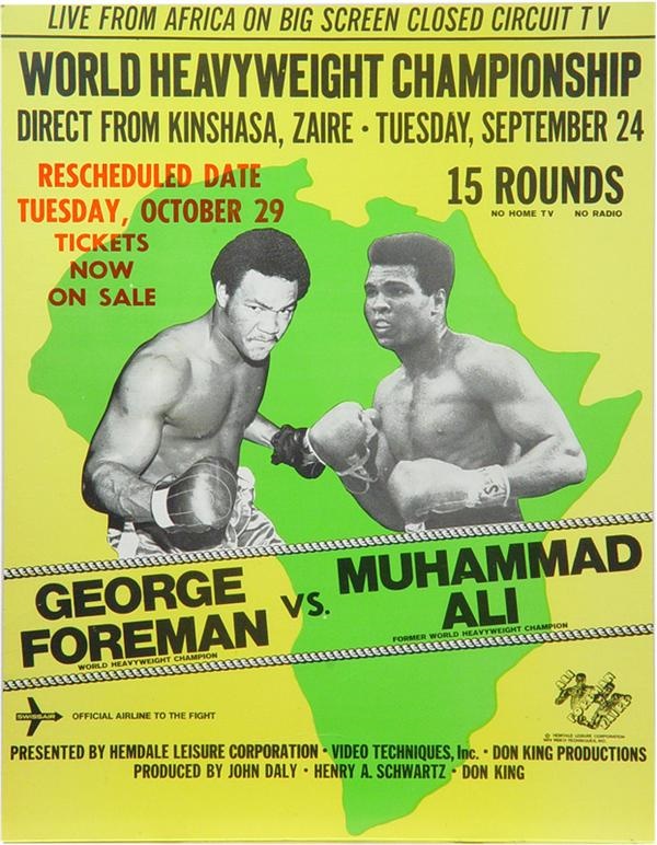 Muhammad Ali & Boxing - Ali - Foreman Heavyweight Fight Poster