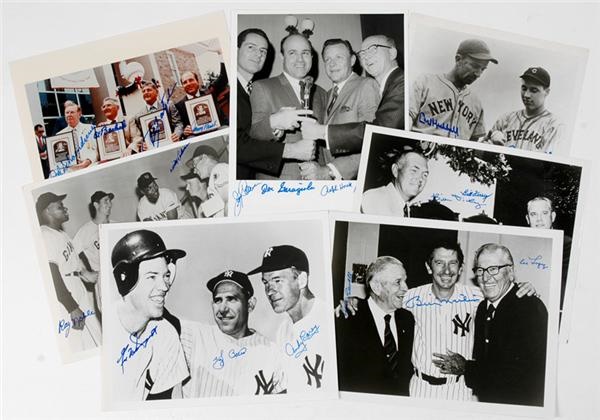Baseball Autographs - Collection of 16 Baseball Signed Photos Featuring Four Joe DiMaggios