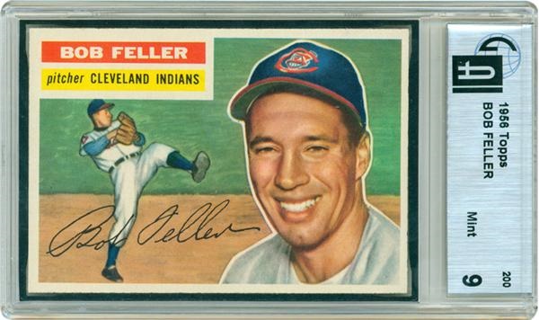 Baseball and Trading Cards - 1956 Topps # 200 Bob Feller HOF GAI 9 MINT