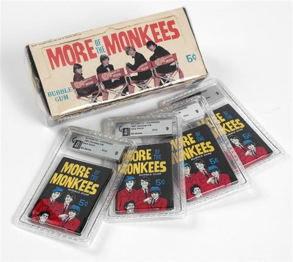 - 1967 More Of The Monkees Complete Box Of 
24 Packs - All Graded GAI 9!