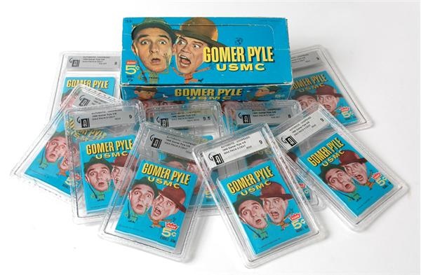 Non Sports Cards - 1965 Fleer Gomer Pyle Unopened Box With (24) 
GAI Graded Packs