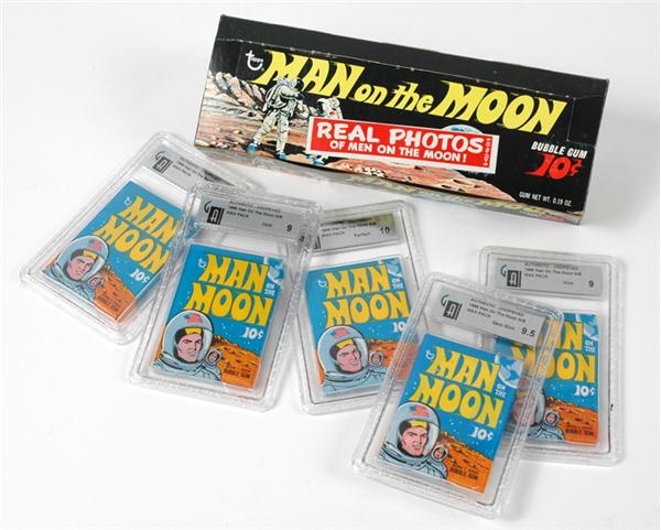 1969 Topps Man On The Moon GAI Perfect 10 Pack & Box Plus 23 More Packs