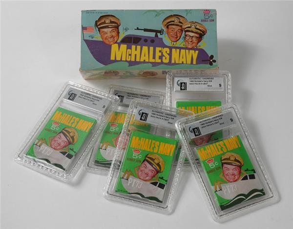 - 1965 McHale’s Navy Complete Box Of 24 Graded 9