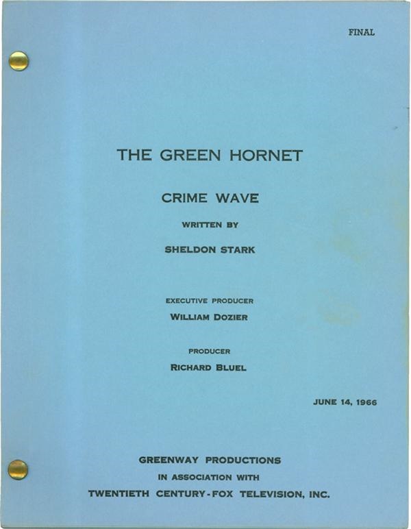 Entertainment - Bruce Lee Green Hornet Script “Crime Wave”