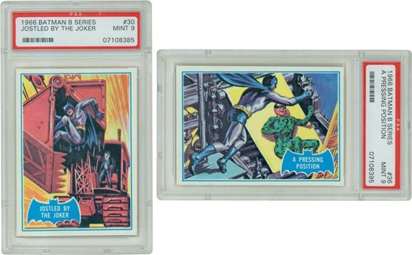 Non Sports Cards - 1966 Topps Batman Series B Near Complete Set (41/44) 
All PSA Graded.
