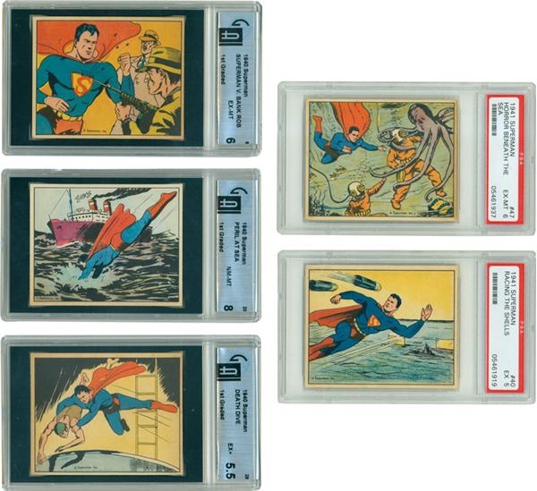 1940 Superman Near Set Collection Of (46) PSA & GAI