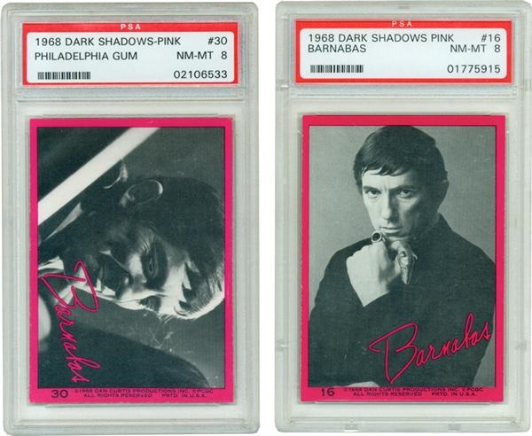 1968 Dark Shadows Pink Near Set (63/66) With Many PSA Graded