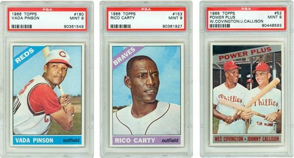 Baseball and Trading Cards - 1966 Topps Baseball PSA 9 Mint Collection (17)
