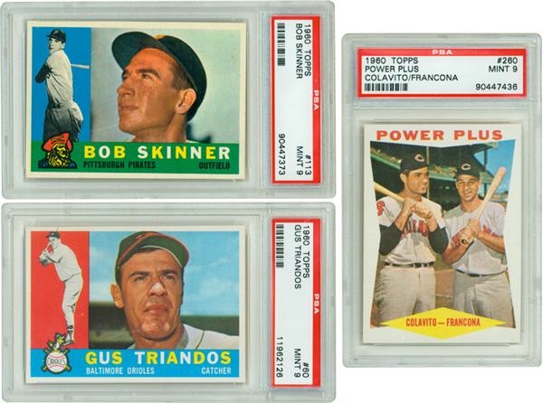 1960 Topps Baseball PSA 9 Mint Lot Of 7