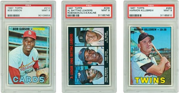 - 1967 Topps Baseball PSA 9 Mint Collection (18) W/HOF’ers!