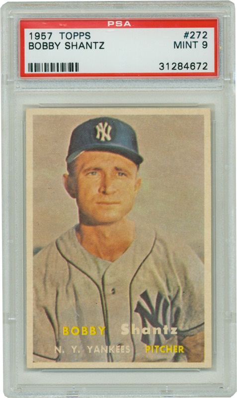 Baseball and Trading Cards - 1957 Topps #272 Bobby Shantz PSA 9 Mint