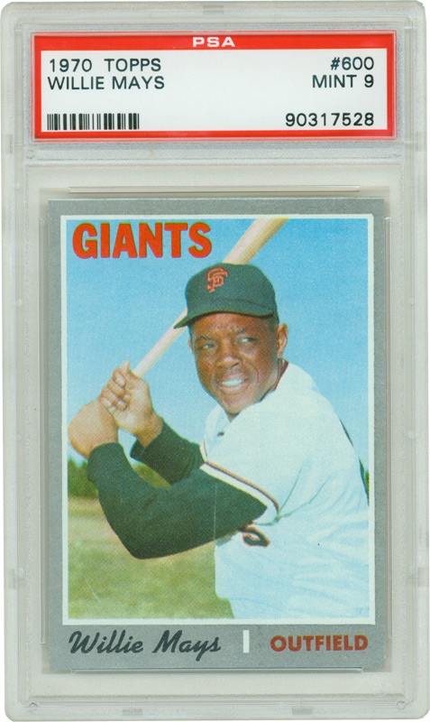 Baseball and Trading Cards - 1970 Topps #600 Willie Mays PSA 9 Mint