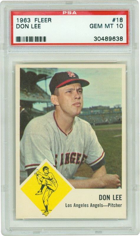 Baseball and Trading Cards - 1963 Fleer #18 Don Lee PSA 10 Gem Mint