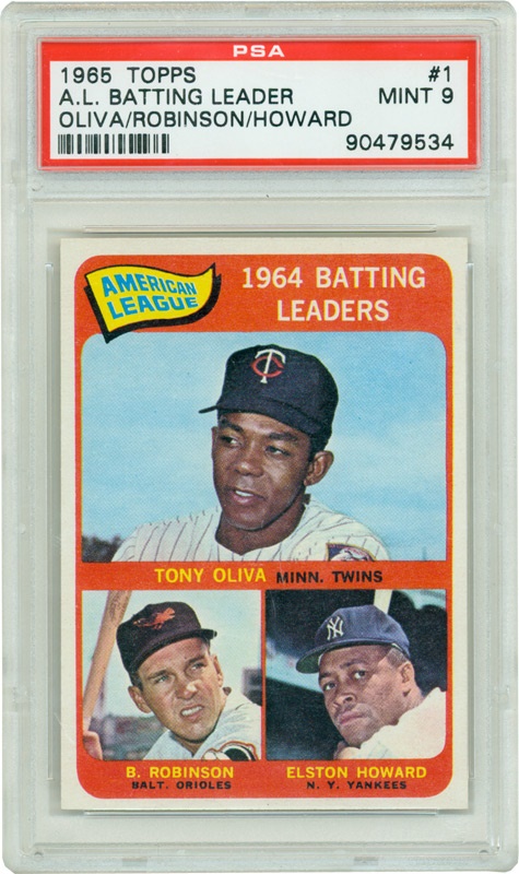 Baseball and Trading Cards - 1965 Topps #1 AL Batting Ldrs. PSA 9 Mint
