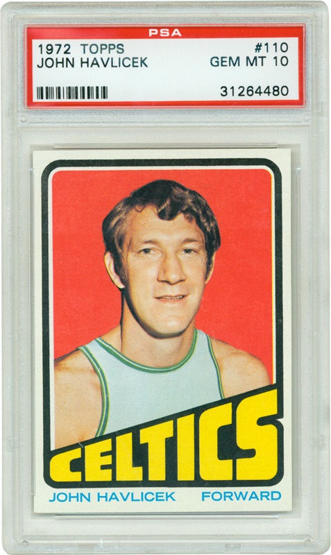Basketball Cards - 1972 Topps #110 John Havlicek PSA 10 Gem Mint (1 of 2)