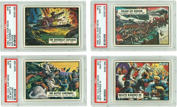 Non Sports Cards - 1962 Civil War News Near Set W/PSA 8’s And 9s