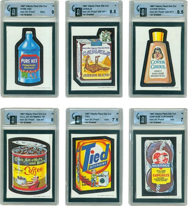 Non Sports Cards - 1967 Wacky Pack Die Cut Proof GAI 
Graded Collection (38)