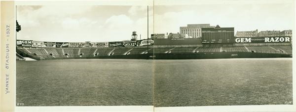 Baseball Photographs - 1937 Yankee Stadium Vintage Panoramic 
Photograph