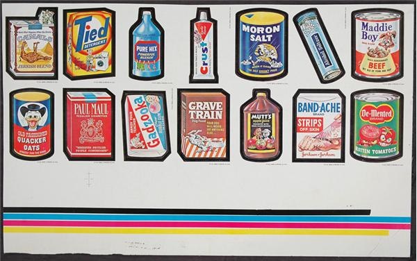 - 1967 Topps Wacky Packages Uncut Proof Panel