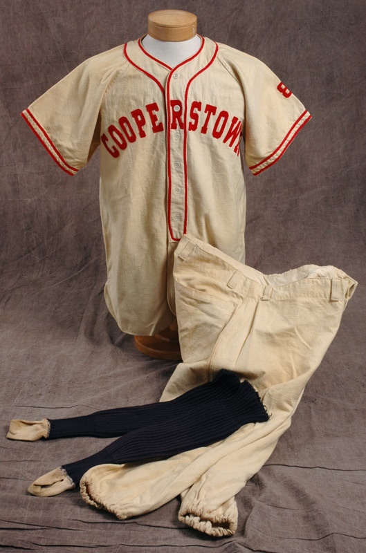 Baseball Equipment - Cooperstown Game Worn Baseball Uniform 
With Photo ID