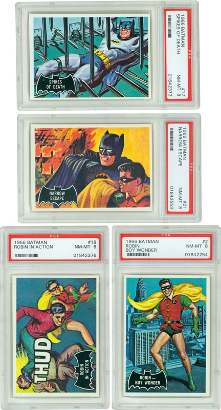Non Sports Cards - 1966 “Black Bat” Batman PSA Near Set (51/55)