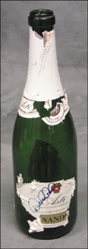 - 1996 Derek Jeter Signed Champagne Bottle