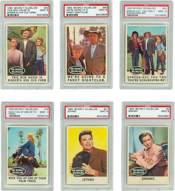 Non Sports Cards - Very High Grade 1963 Beverly Hillbillies Near Set With PSA Cards