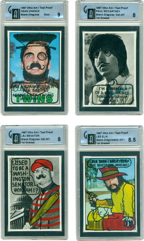 - 1967 Topps “Who Am I?” Partial Test Proof Set - GAI Graded