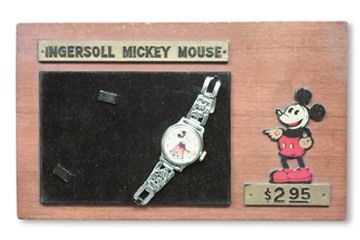 - Circa 1930's Mickey Mouse Watch Display (6x10")