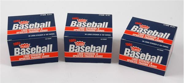 Baseball and Trading Cards - Collection Of Three (3) Never Opened 1984 Fleer Update Sets