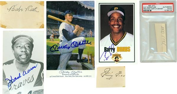 Baseball Autographs - Complete Set Of 500 HR Hitters Signatures W/Ruth-Ott-Foxx