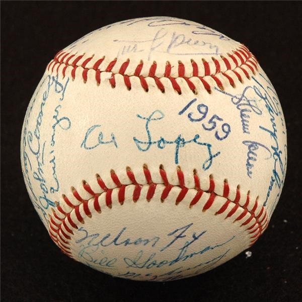 Autographed Baseballs - 1959 Chicago White Sox Team Signed Baseball