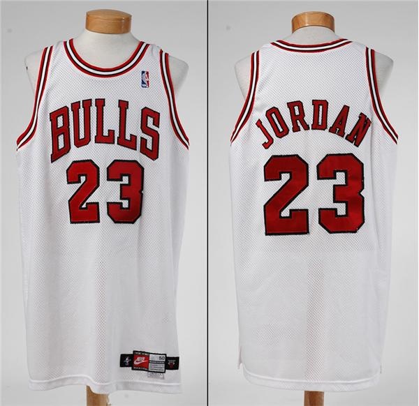 1997-98 Michael Jordan Game Worn Bulls Home Jersey