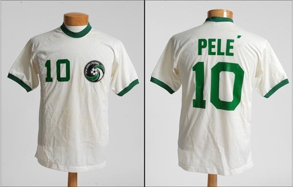 All Sports - 1976 Pele Away Game Worn Jersey And His 1978 Press Pass