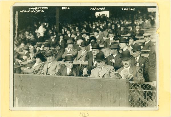 Photograph Of August Herrman And Officials At The 1913 World Series