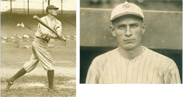 Baseball Photographs - Two Exceptional Wally Pipp Photographs (2)