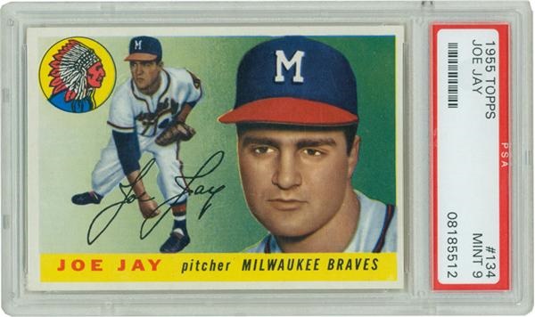Baseball and Trading Cards - 1955 Topps #134 
Joe Jay PSA 9