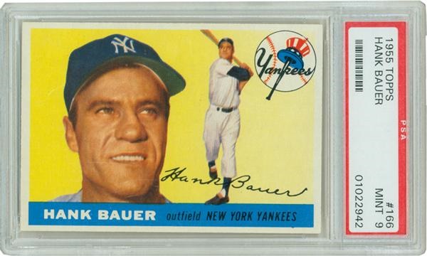 Baseball and Trading Cards - 1955 Topps #166 Henry Bauer PSA 9