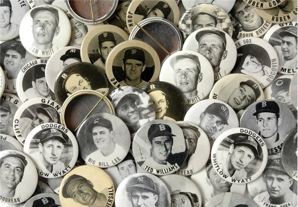 Ernie Davis - Collection Of Baseball Pins (100)