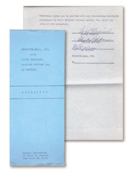 - Rocky Marciano Signed Book Contract