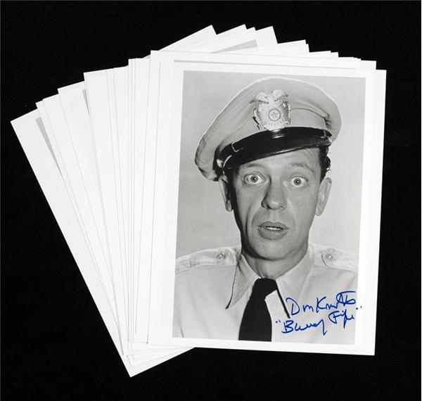 Americana Autographs - In Person Signed Don Knotts Photographs as Barney Fife (180)