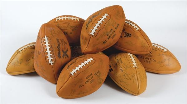 - All American Signed Football Collection of (17) 1969-86