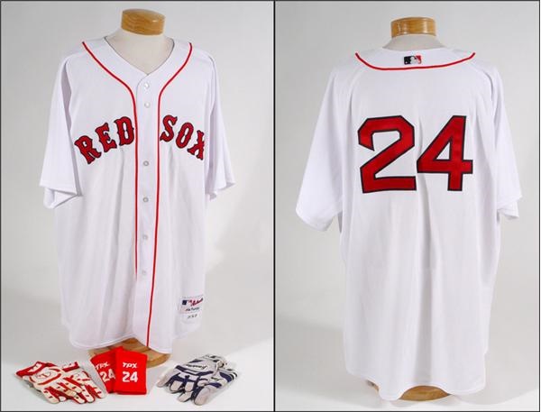 Boston Sports - 2005 Manny Ramirez Game Worn Red Sox Home Jersey With Extras