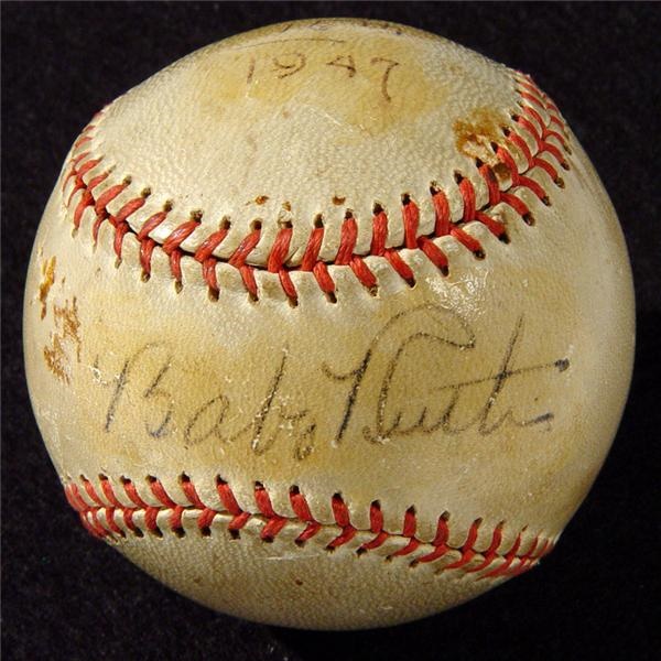 Babe Ruth - Babe Ruth Single Signed Baseball